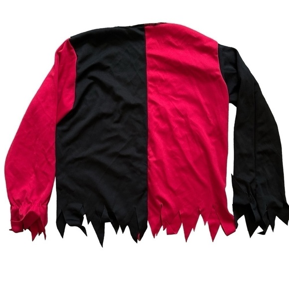 Jester Halloween Costume Child Red Black Size M (8-10) - Picture 3 of 9